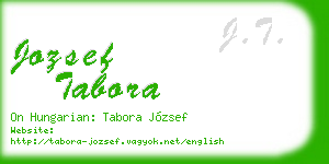 jozsef tabora business card